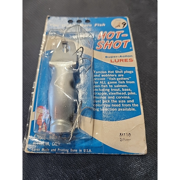 Vintage Eddie Pope Hot Shot M110 Silver Fishing Lure - Picture 9 of 9